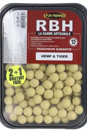 Bouillettes FUN FISHING RBH hemp-tiger 20mm - 1Kg Produit De Marque
