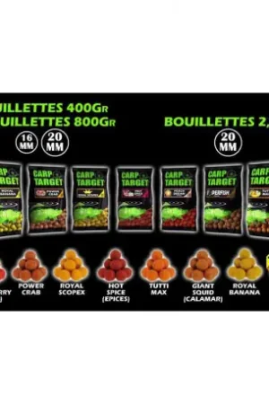 Livraison Express Bouillette FUN FISHING Carp target - mais/chènevis 20mm - 800Gr