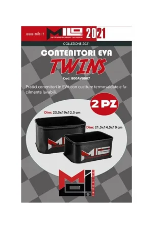 Bac à esche MILO twins eva black Dernier Modèle