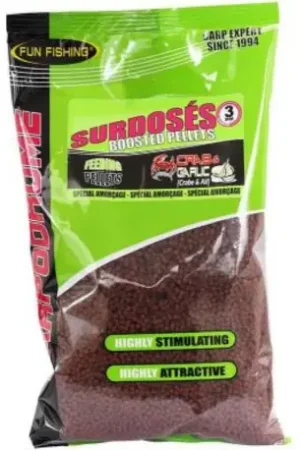 Pellets D'amorçage FUN FISHING Surdosés 3mm - Ail - 700Gr Bon Marché