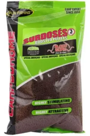 Promotion Pellets D'amorçage FUN FISHING Surdosés 3mm - Vers de vase - 700Gr