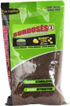 Commande En Gros Pellets D'amorçage FUN FISHING Surdosés 3mm - Maïs Doux - 700Gr