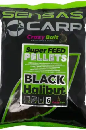 Vente Directe Super Feed Pellets SENSAS Black Halibut 2mm 700gr