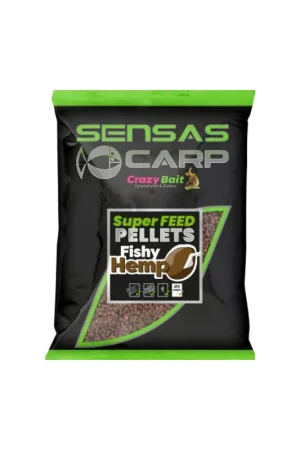 Super Feed Pellets SENSAS fishy hemp 4mm 650gr Prix Bas