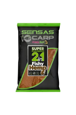 Vente Flash Amorce SENSAS super groundpaste fishy hemp-1kg