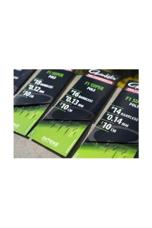 Bas de ligne GAMAKATSU f1 super 15cm hamecon 14- 0.14mm intenz Solde