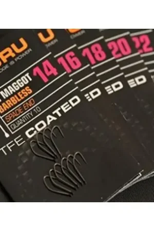 Hameçons GURU F1 Maggot spade end Barbless n°14 Prix Promo