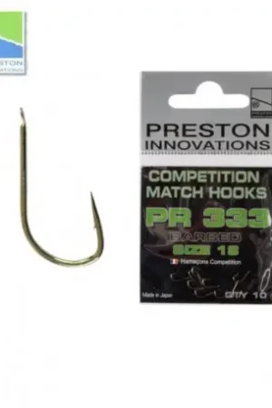 Hameçons PRESTON Competition match hooks PR 333 n°22 Super Prix
