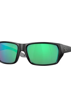 Lunettes COSTA Schoolie Matte Black 580P Green Mirror Offre Spéciale