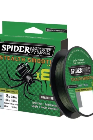 Achat Immédiat Tresse SPIDERWIRE Stealth smooth Vert SSM8 0.33mm 31.1 kg 150m