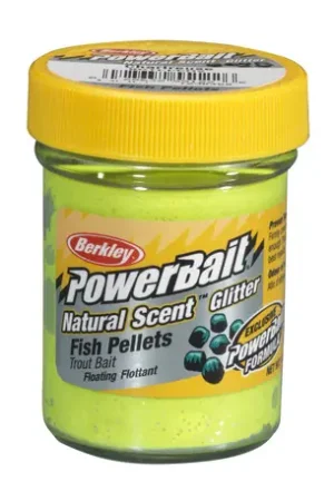 Pâte BERKLEY Natural Scent Glitter Fish Pellets Chartreuse Authentique