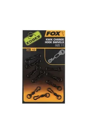 Bon Marché Emerillons FOX kwik change hook swivels- size 11