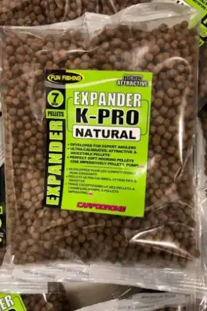 Pellets Expander FUN FISHING K-pro Natural - 7mm - 300Gr Produit De Marque