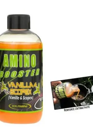 Prix Bas Amino booster FUN FISHING Vanille & Scopex - 185 Ml