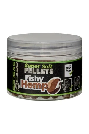 Super Soft Pellets SENSAS fishy hemp- 8mm Pas Cher