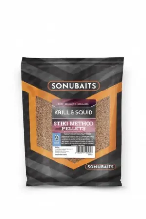 Pellets fin perfect Sonubaits Stiki method Krill & Squid - 2mm en 650Gr Prix Bas