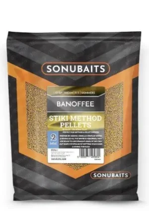Pellets fin perfect Sonubaits Stiki method Banoffee - 2mm en 650Gr Prix Bas