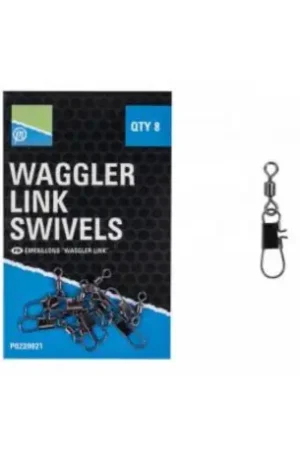 Emerillions à agrafe PRESTON Waggler link swivels Pas Cher