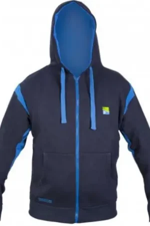 Promotion Sweat PRESTON A capuche zippé bleu marine - Taille M