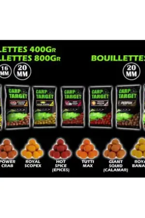 Bouillette FUN FISHING Carp target - Sweet strawberry 16mm - 800Gr Promotion