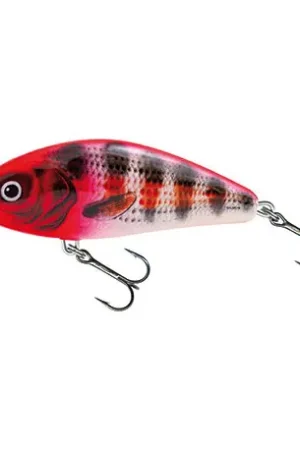 Expédition Rapide Leurre SALMO Fatso 10cm FLOTTANT Holo red head Striper