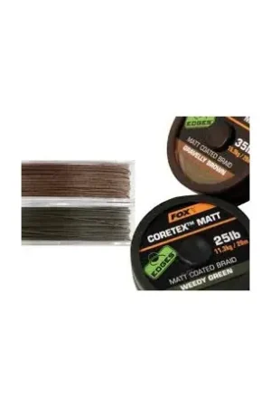 Offre Spéciale Tresse matte gainée Coretex FOX Verte Weedy green 20m 15Lbs