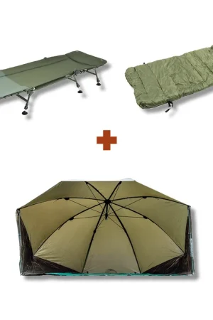 Pack Bedchair + Brolly + Duvet Process Team Carpfishing Usine Directe