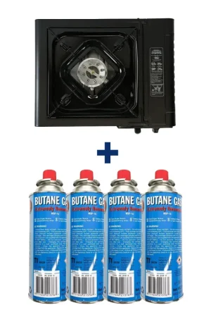 Pack Rechaud + 4 Cartouches de Gaz Seulement Aujourd'hui