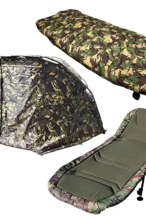 Solde Pack Carp Addict Camo Biwy + Bedchair + Duvet