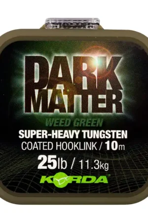Dernier Modèle Tresse à bas de ligne korda dark matter tungsten coated braid weed green 10m