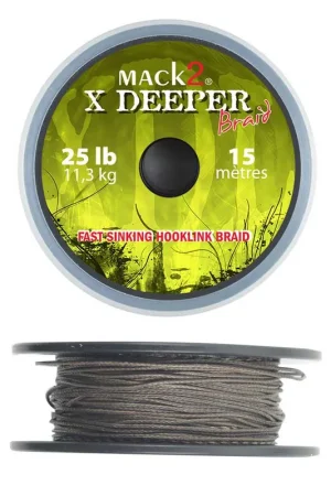 Acheter En Ligne Tresse à bas de ligne carpe mack2 x deeper braid fast sinking hooklink braid 15m