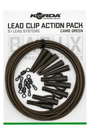 Clip plombs korda basix lead clip action pack Vente Flash