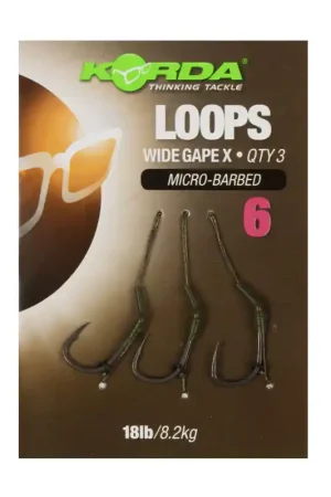 Bas de ligne carpe korda loop rigs df wide gape x 18lb Retour Gratuit