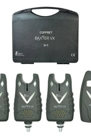 Remise Coffret 3 d&eacute;tecteurs carpe team carpfishing baxter vx + centrale