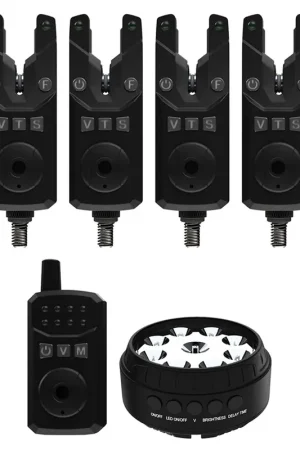 Quantité Limitée Coffret 4 d&eacute;tecteurs + 1 centrale + lampe bivvy Sonik SKS2