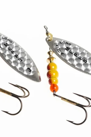 Cuill&egrave;re Tournante Mepps Aglia Longue Rainbow Argent (x2) Offre Spéciale