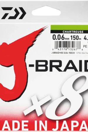 Tresse Daiwa J-Braid x8 Chartreuse 150m Acheter En Ligne