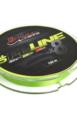 Achat Immédiat Tresse Ultimate Fishing UF PE LINE X8 CHARTREUSE 150m