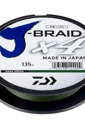 Tresse Daiwa J-Braid x4 Verte 135m Meilleur Prix