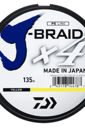 Tresse Daiwa J-Braid x4 Jaune 135m Paiement Sécurisé