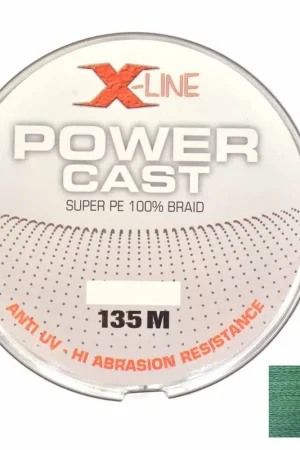 Tresse X-Line Power Cast Verte 4 Brins 135m Satisfait Ou Remboursé