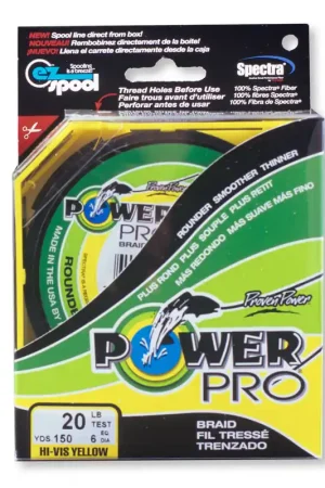 Tresse power pro jaune 135m Populaire