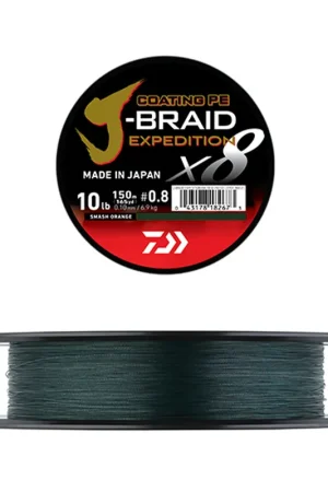 Tresse Daiwa J-Braid Expedition x8 150m Dark Green Affaire À Saisir