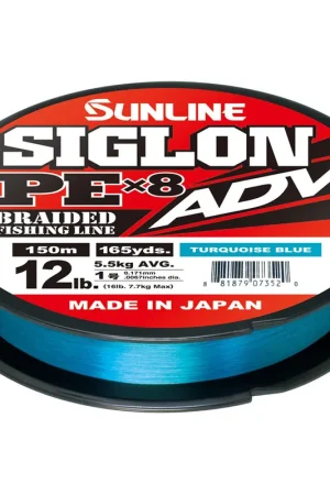Pas Cher Tresse Sunline Siglon ADV x8 Bleu Turquoise 150m