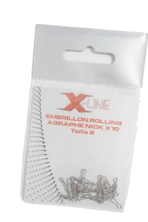 &Eacute;merillon &agrave; agrafe carnassier x-line nickel (x10) Offre Spéciale
