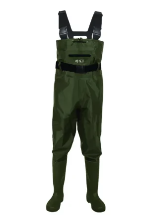 Waders PVC Sert Luxe Semelles Crant&eacute;es Certifié