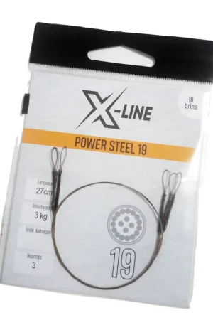 Bas de ligne acier carnassier x-line power steel 19 brins 27cm (x3) Must-Have