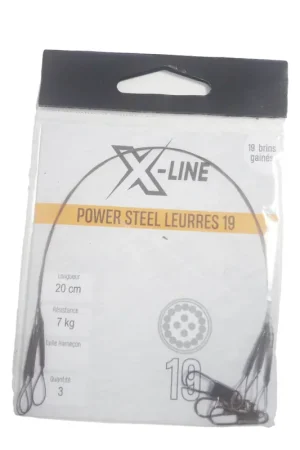 Achetez Aujourd'hui Bas de ligne acier carnassier x-line power steel 19 brins spécial leurres 20cm (x3)