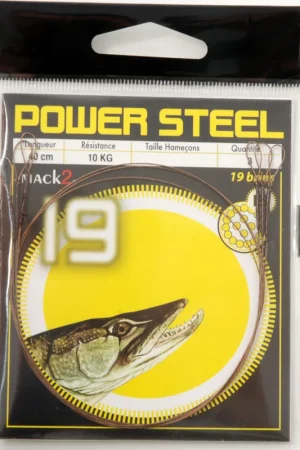 Bas de ligne acier carnassier x-line power steel 19 brins 40cm (x3) Commande En Gros