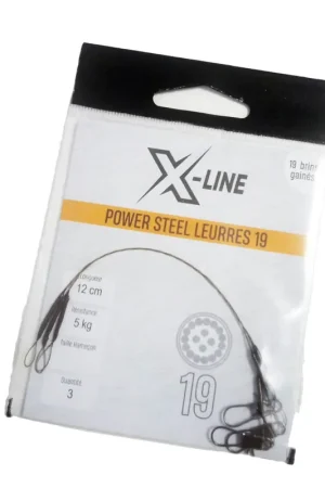Bas de ligne acier carnassier x-line power steel 19 brins 70cm (x3) Nouvelle Collection